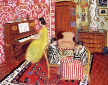 Henri Emile Benoit Matisse : pianist and checker players